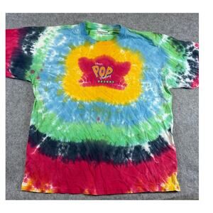 VINTAGE Disney Pop Century Resort Shirt Mens XL Colorful Tie Dye Hippie Y2K Tee